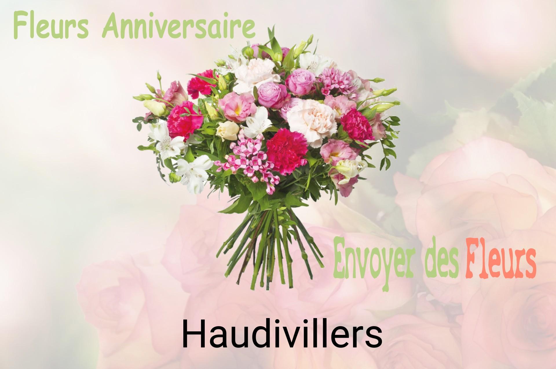 Bouquet de fleurs d’anniversaire livré à Haudivillers