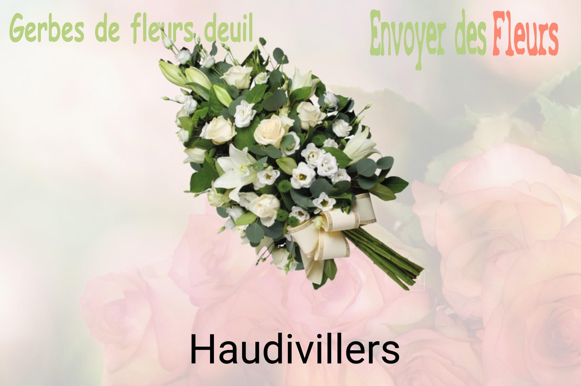 Gerbe de fleurs de deuil livrée à Haudivillers